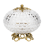 Конфетница из прозрачного рельефного стекла Eden Garden варинант исполнения - 1 | Loft Concept в Кирове