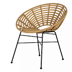 Стул круглый с ротанговым плетением Round Wicker Stool варинант исполнения - 3 | Loft Concept в Кирове