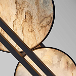 Бра из двух каменных дисков в металлической раме Constellation варинант исполнения - 3 | Loft Concept в Кирове