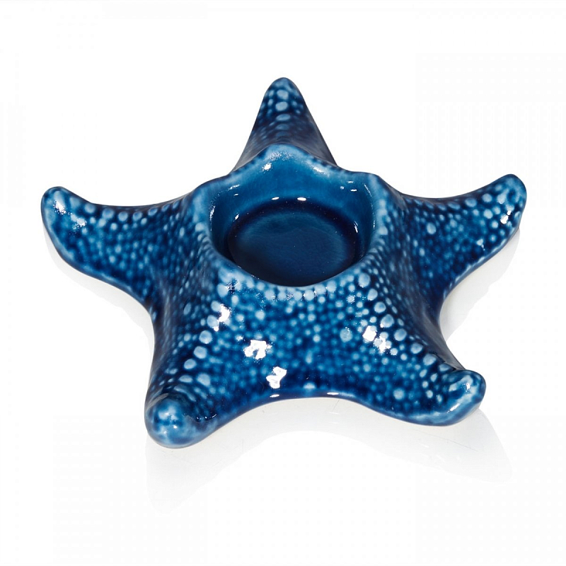 Подсвечник Blue Seaward Синий Подсвечник Blue Seaward Синий в Кирове | Loft Concept