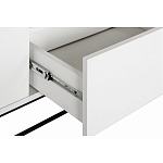 ТВ-тумба белая с  2-мя дверцами и ящиком Strict Lines варинант исполнения - 4 | Loft Concept в Кирове