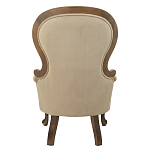 Кресло с мягкой обивкой из светло-коричневого велюра на 4-х деревянных ножках Evelyn Classical Armchair варинант исполнения - 2 | Loft Concept в Кирове