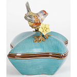 Фарфоровая шкатулка с птицей Eden Garden Blue варинант исполнения - 3 | Loft Concept в Кирове