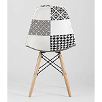 Пластиковый стул на ножках из массива бука Eames Черно-Белый Пэчворк варинант исполнения - 4 | Loft Concept в Кирове