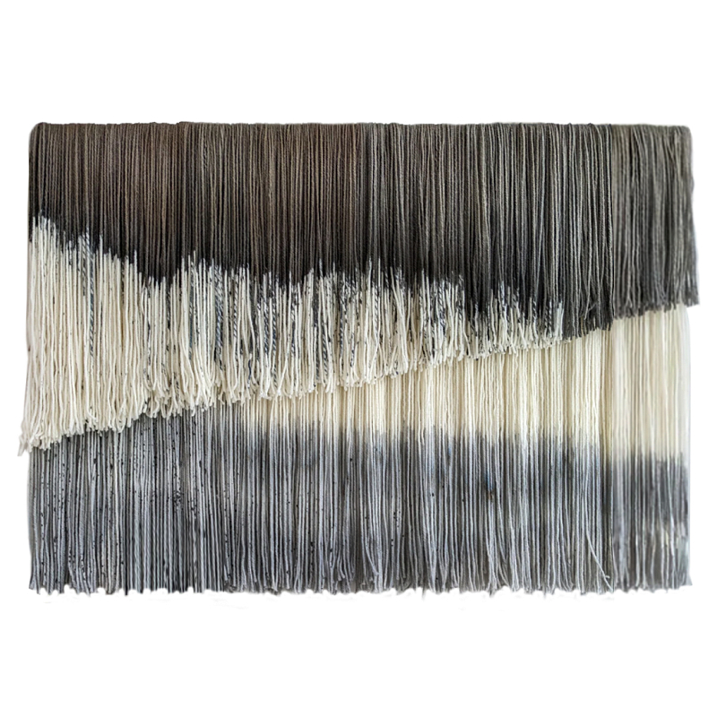 Декор на стену Ваби-Саби Макраме New Beginning Wall decor  Серый Молочный в Кирове | Loft Concept 