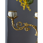 Подсвечник белый Попугай из фарфора с бронзовыми элементами Eden Garden варинант исполнения - 7 | Loft Concept в Кирове