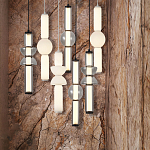 Подвесной светильник из дымчатого стекла цилиндрической формы с чёрным металлическим основанием Hiding secrets варинант исполнения - 8 | Loft Concept в Кирове