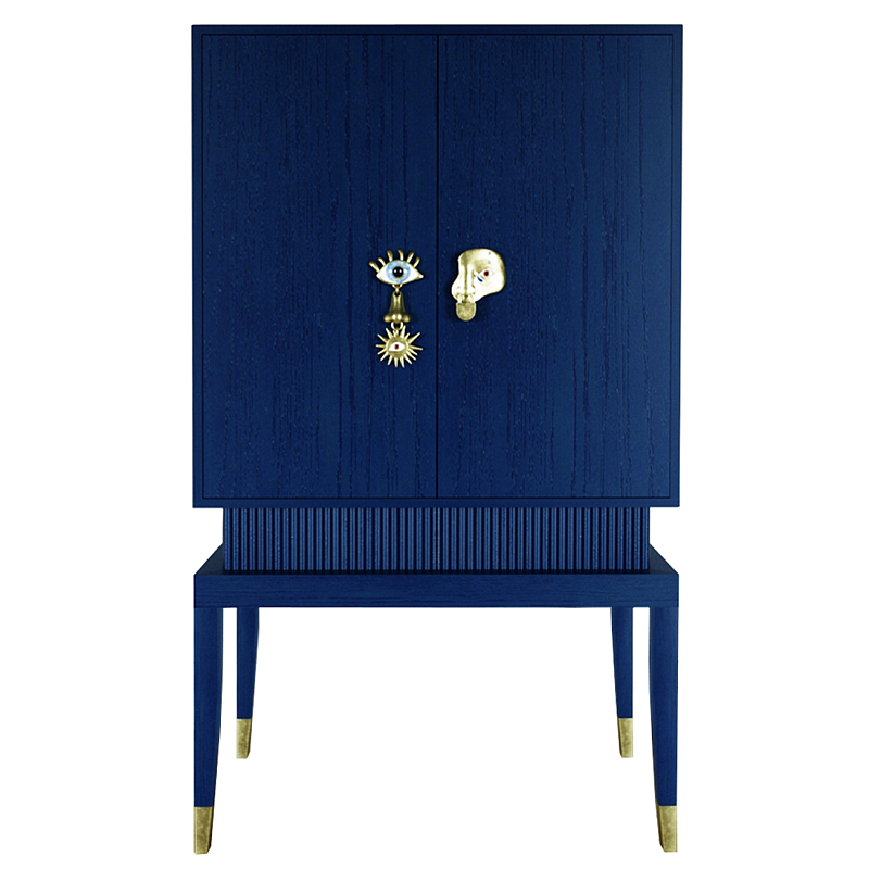 Кабинетный шкаф Elsa Dreams Blue с 2-мя ящиками Синий в Кирове | Loft Concept 