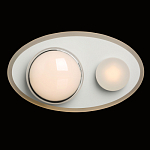 Бра овальной формы белого цвета с 2-мя лампами Lunar Pebbles варинант исполнения - 2 | Loft Concept в Кирове