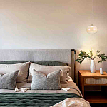 Подвесной светильник с янтарным рифленым стеклянным плафоном Ferm Living варинант исполнения - 7 | Loft Concept в Кирове