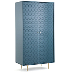 Шкаф двухдверный Scale Ornament Blue Wardrobe варинант исполнения - 2 | Loft Concept в Кирове