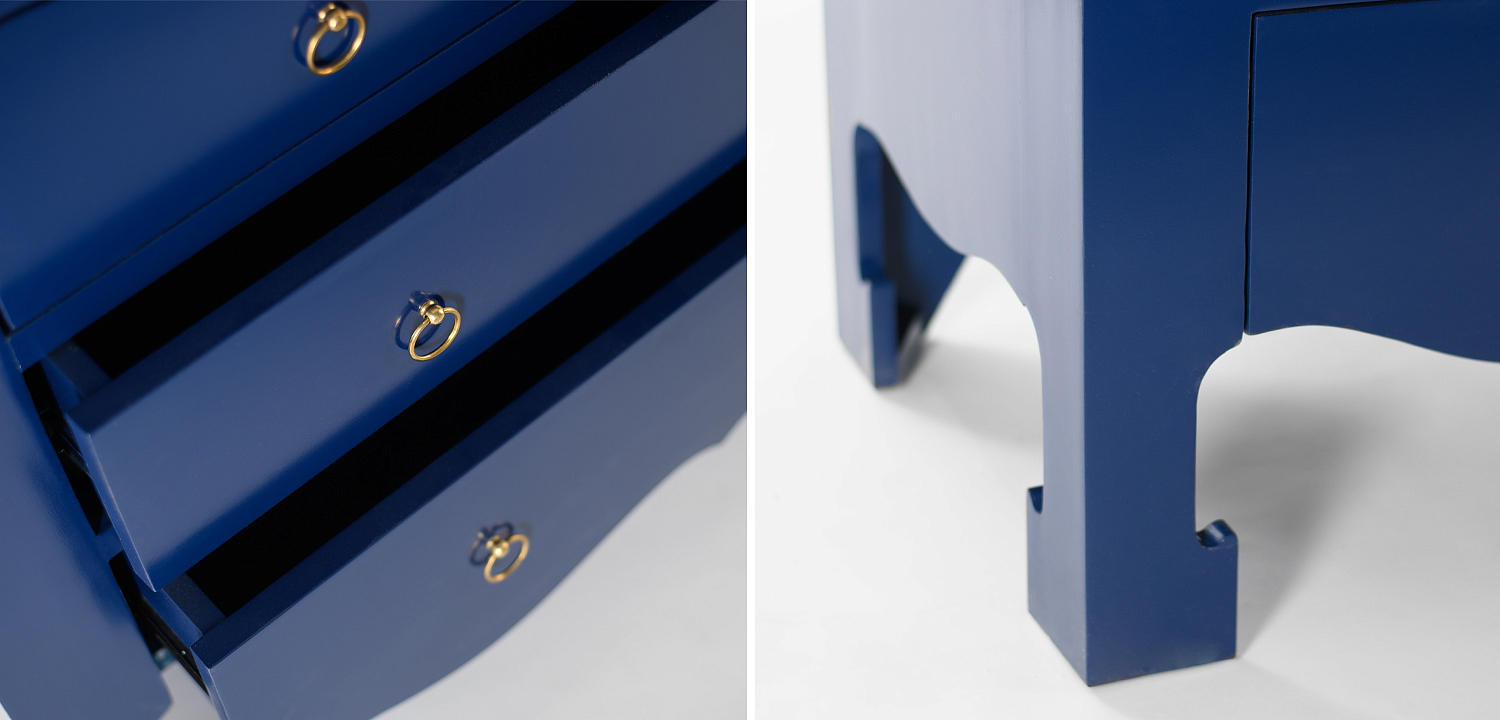 Комод темно-синий L.XV CHEST OF DRAWERS deep blue Комод темно-синий L.XV CHEST OF DRAWERS deep blue - Loft-Concept в Кирове