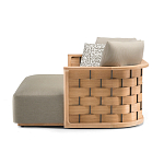 Дизайнерский уличный диван из массива дерева с плетеной спинкой PALINFRASCA Sofa варинант исполнения - 8 | Loft Concept в Кирове