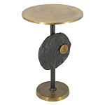 Столик приставной с абстрактным основанием и акцентом в виде золотистого диска Heavenly Space варинант исполнения - 3 | Loft Concept в Кирове