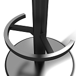 Барный стул вращающийся со спинкой и подлокотниками Douglas Rhombus Черный Велюр варинант исполнения - 5 | Loft Concept в Кирове