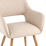 Стул в рогожке бежевого цвета NEASAN STOOL варинант исполнения - 6 | Loft Concept в Кирове