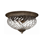 Потолочный светильник с чашеобразным плафоном из толстого волнообразного стекла и широким узорчатым основанием Hinkley варинант исполнения - 1 | Loft Concept в Кирове