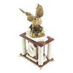Часы настольные из натурального камня с декором в виде орла Eagle Stone Clock варинант исполнения - 2 | Loft Concept в Кирове