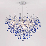 Люстра с синими стеклянными подвесками в форме капель FAIRYTREE Light варинант исполнения - 1 | Loft Concept в Кирове