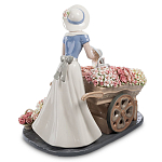 Статуэтка фарфоровая Девушка и маленькая девочка с цветами Charming Statuette варинант исполнения - 3 | Loft Concept в Кирове