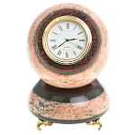 Часы настольные в виде шара из натурального камня Ball Stone Clock варинант исполнения - 1 | Loft Concept в Кирове