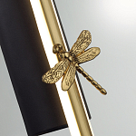 Бра с круглым плафоном из алебастра и бронзовой декоративной стрекозой 65 Alaris  варинант исполнения - 7 | Loft Concept в Кирове