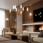 Бра с цилиндрическим матовым плафоном и шаром из камня на металлическом основании Orb Essence варинант исполнения - 8 | Loft Concept в Кирове