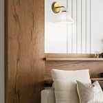 Бра с белым конусным плафоном из стекла Alora Mood варинант исполнения - 9 | Loft Concept в Кирове