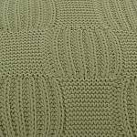 Подушка из хлопка рельефной вязки зеленого цвета Eden Line варинант исполнения - 3 | Loft Concept в Кирове