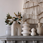 Светло-Бежевое Панно из нитей White Landscape Wall Hanging варинант исполнения - 2 | Loft Concept в Кирове