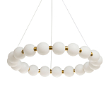 Люстра круглая с матовыми белыми шарами PEARLS Suspension варинант исполнения - 1 | Loft Concept в Кирове