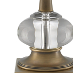 Настольная лампа с хрустальным шаром на корпусе и высоким тканевым абажуром Prism Rod варинант исполнения - 1 | Loft Concept в Кирове