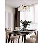 Люстра подвесная волнистой формы с хрустальными подвесками Ludivine Lighting варинант исполнения - 5 | Loft Concept в Кирове