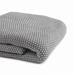 Плед из хлопка серого цвета Waffle Comfort варинант исполнения - 2 | Loft Concept в Кирове