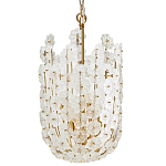 Подвесной светильник декорированный цветами из стекла Lightness of Flowers варинант исполнения - 1 | Loft Concept в Кирове