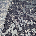 Мебельная ткань Вышивка темно-серый цвет 130 см T2-40 варинант исполнения - 1 | Loft Concept в Кирове