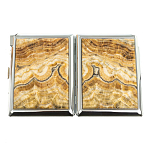 Портсигар с газовой зажигалкой из натурального камня Оникс Stone Cigarettes Cases варинант исполнения - 9 | Loft Concept в Кирове