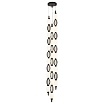 Подвесной светильник светодиодный с белыми сферическими плафонами и декоративными элементами в виде черной сетки HANDLE GRAPE варинант исполнения - 4 | Loft Concept в Кирове