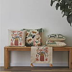 Подушка с цветочным принтом и кисточками Blooming Elegance Daisy варинант исполнения - 9 | Loft Concept в Кирове