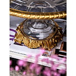 Чаша из прозрачного стекла с бронзовым ободком и фигурками бабочек Eden Garden варинант исполнения - 5 | Loft Concept в Кирове