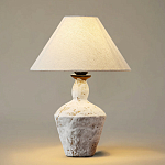 Настольная лампа с керамическим фактурным основанием и тканевым абажуром Eastern Tale варинант исполнения - 2 | Loft Concept в Кирове