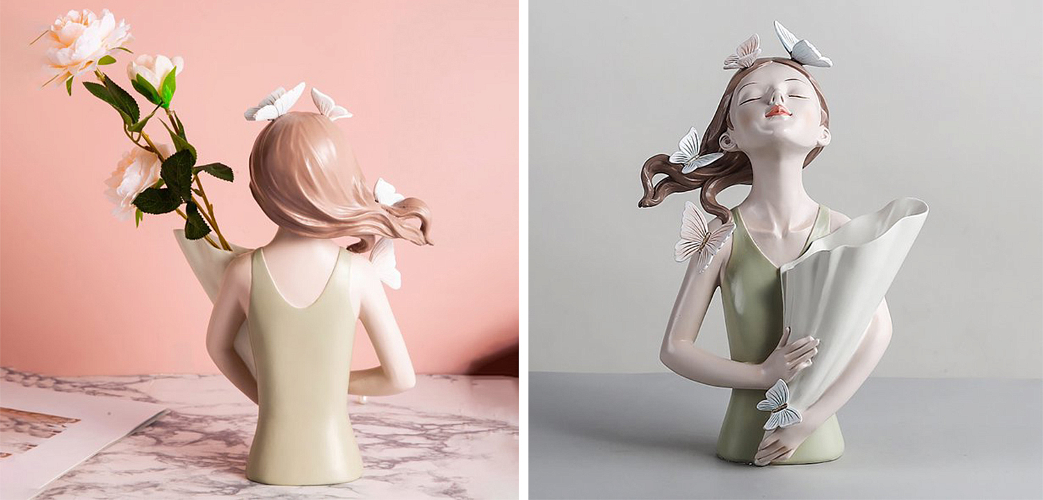 Статуэтка Butterfly Girl Vase Статуэтка Butterfly Girl Vase - Loft-Concept в Кирове