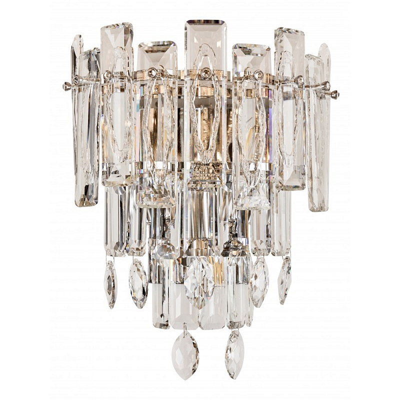 Бра с хрустальными подвесками Gorgeous Crystal Light Золотой Прозрачный Хром Бра с хрустальными подвесками Gorgeous Crystal Light Золотой Прозрачный Хром в Кирове | Loft Concept