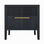 Прикроватная Тумбочка Primo с двумя ящиками Черный дуб варинант исполнения - 1 | Loft Concept в Кирове