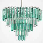 Дизайнерская люстра AQUA Blue Lagoon бирюзовое стекло несколько ярусов варинант исполнения - 1 | Loft Concept в Кирове