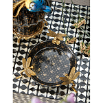 Блюдо черного цвета из фрафора на бронзовых ножках в виде стрекоз Eden Garden варинант исполнения - 4 | Loft Concept в Кирове