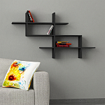 Полка фигурная подвесная цвета антрацит HALIC BOOKCASE ANTHRACITE варинант исполнения - 1 | Loft Concept в Кирове