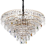 Люстра с прозрачными и цветными подвесками из хрусталя Colorful Crystals Chandelier 18 варинант исполнения - 1 | Loft Concept в Кирове