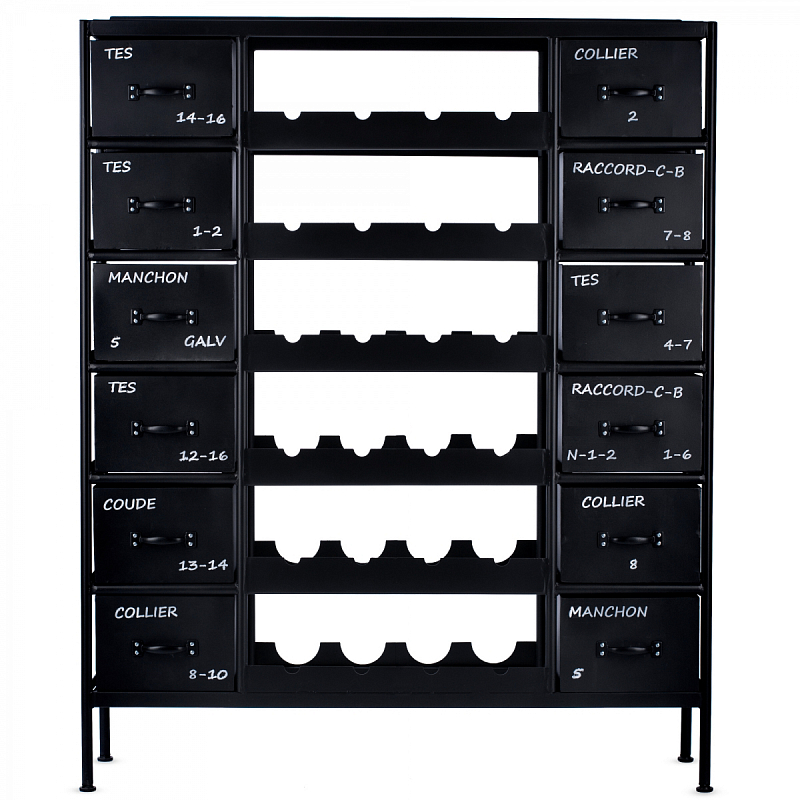 Винный стеллаж RADAGAST IRON WINE CHEST BLACK Черный Красный Оранжевый Желтый Белый Серый Синий Зеленый Голубой Бирюзовый Винный стеллаж RADAGAST IRON WINE CHEST BLACK Черный Красный Оранжевый Желтый Белый Серый Синий Зеленый Голубой Бирюзовый в Кирове | Loft Concept