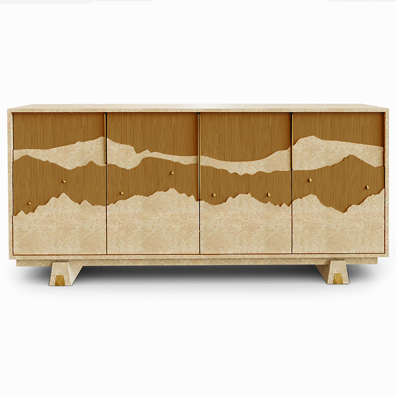 Буфет Okinawa Ginger Large Бежевый Горчичный Золотой в Кирове | Loft Concept 